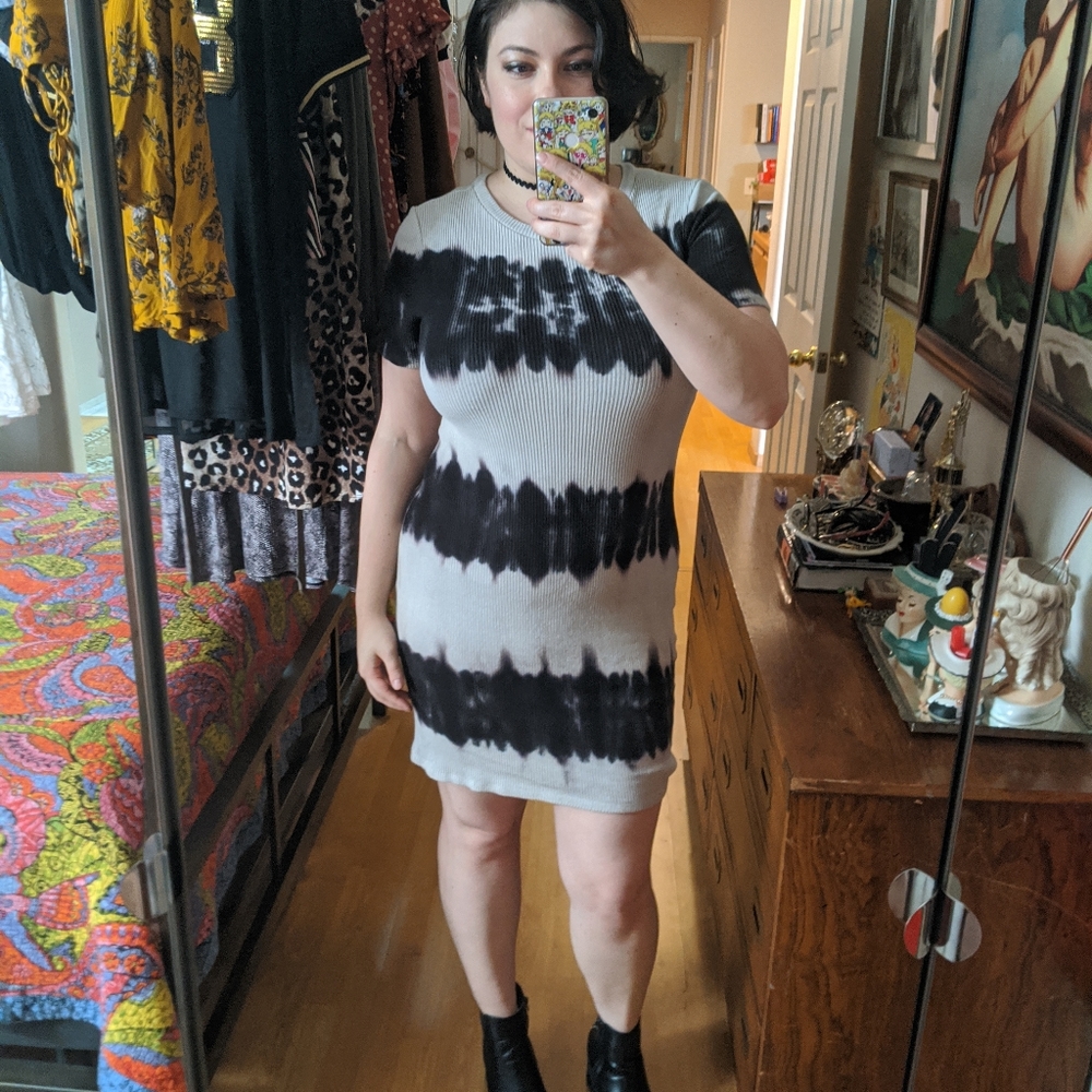 Fashion Nova Tie Dye Stretchy Minidress